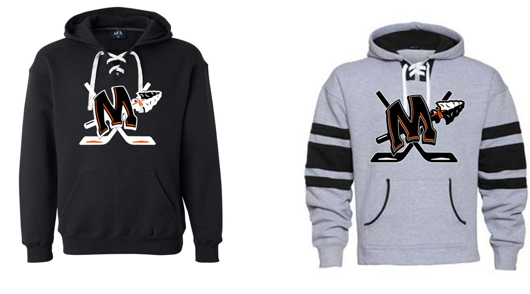 Minooka Hockey24Lace Up Hoodie