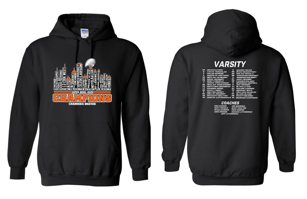 Braves25 Skyline Football Champ Hoodie