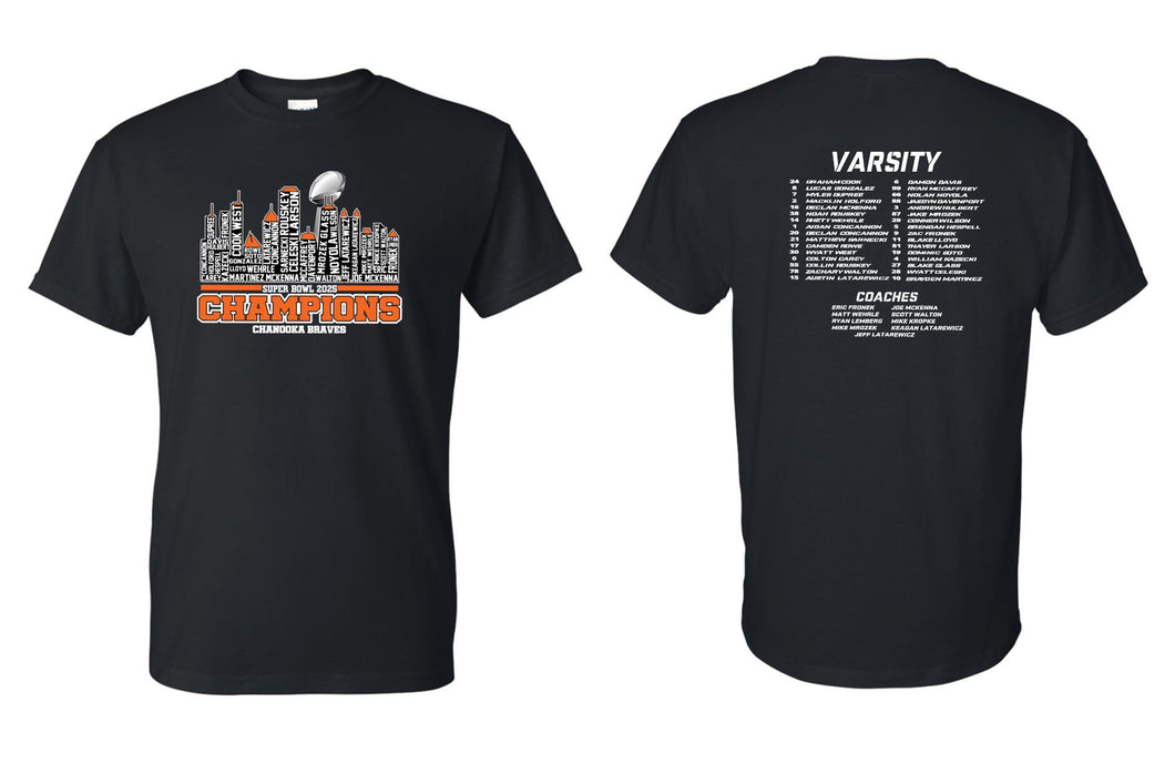 Braves25 Skyline Football Champ Tee